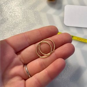 Pair 10k Brushed Gold Stacking Bands